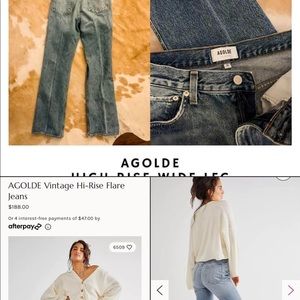 Agolde vintage hi rise flare